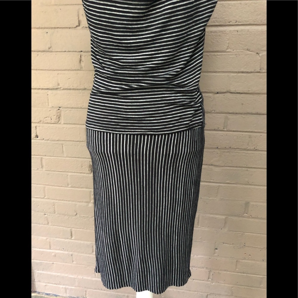 Derek Lam Black striped blouson dress XS - Picture 3 of 5